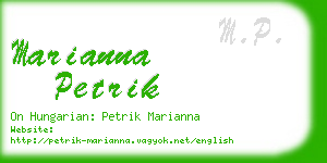 marianna petrik business card